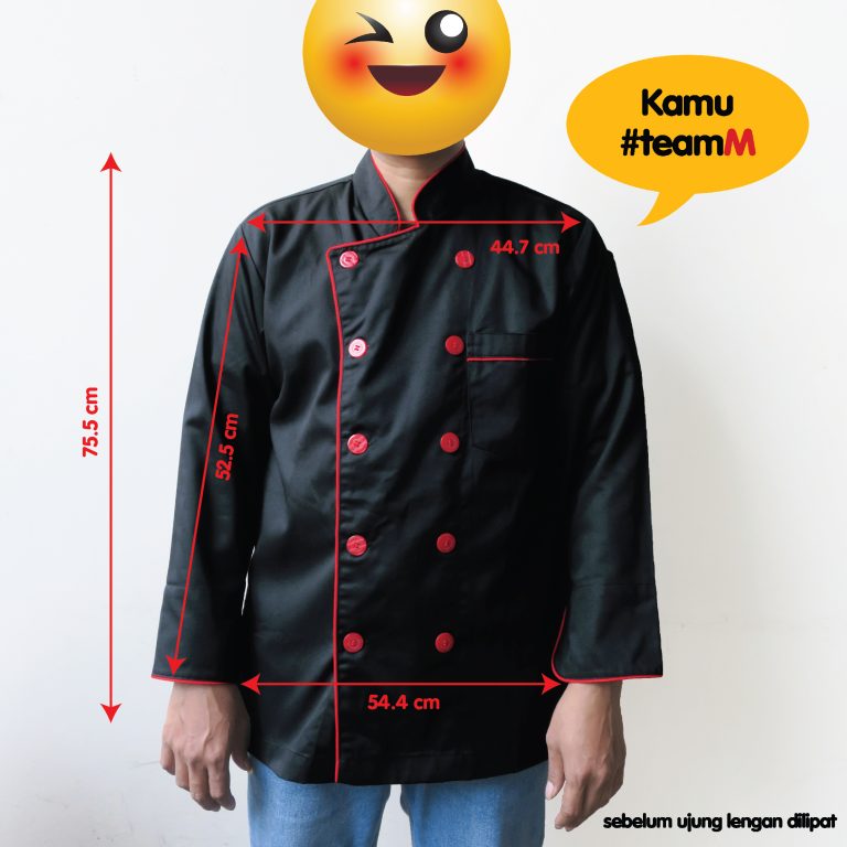 baju koki lengan panjang