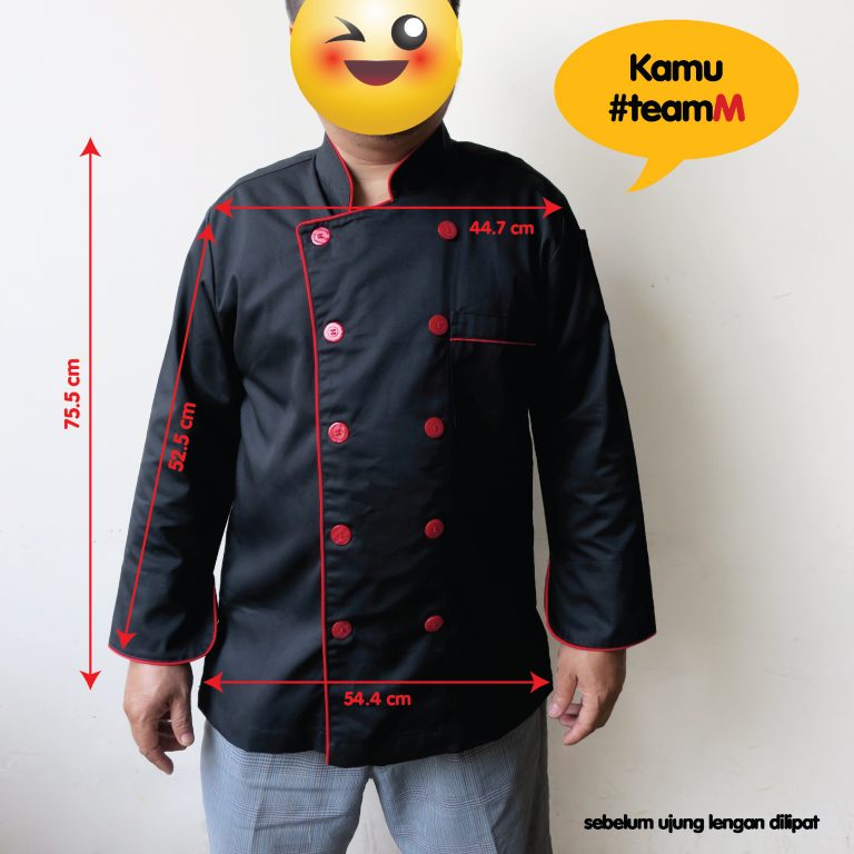 baju koki lengan panjang